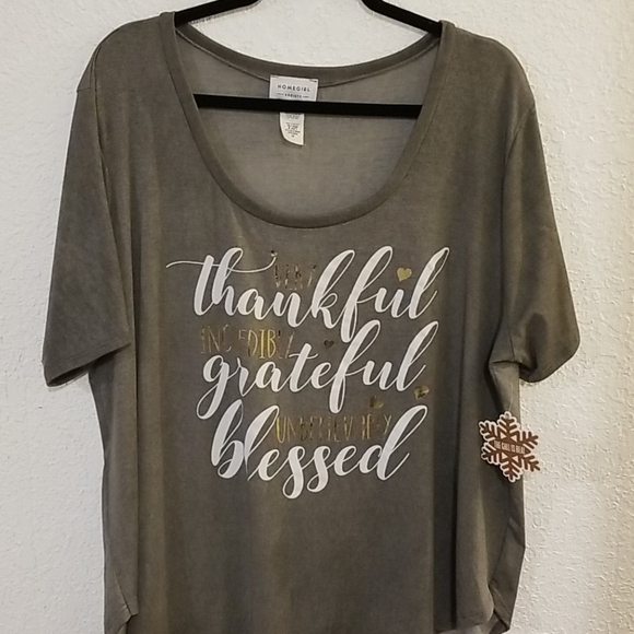 homegirl society Tops - Plus size Thankful tee